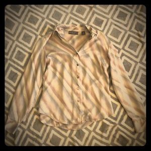 Kate Hill silk pastel rainbow blouse